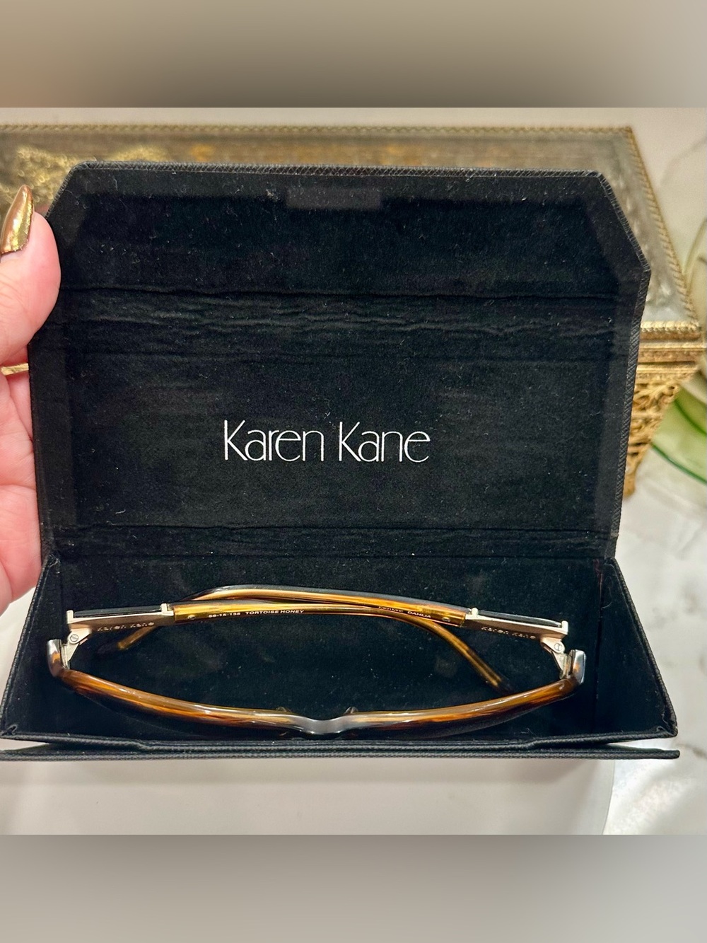 Karen Kane - Dahlia - Tortoiseshell/Honey Sunglasses - VGUC, w/ KK Hard-Case EUC - Picture 15 of 17